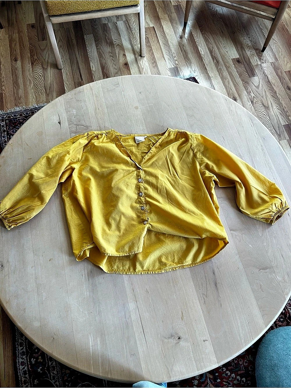 Deiji Studios Yellow Blouse Size Small